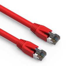 5 Pack of 50Ft CAT8 S/FTP Ethernet Network Cable Red 24AWG picture