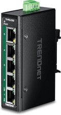 TRENDnet TI-PELC50 5-Port Industrial Gigabit PoE+ DIN-Rail Switch - Open Box picture
