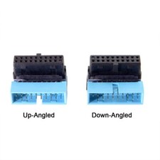 NFHK 90 Degree USB 3.0 20pin Male to Female Extension Adapter Up Down 5Gbps picture