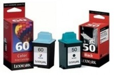 New Genuine Sealed Bag Lexmark 60 Color and 50 Black Inkjet Cartridges picture