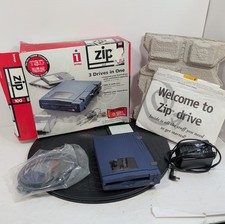 Iomega Zip Z100P2 External SCSI Zip Drive 100MB w/Power Cable Disk Driver Tested picture