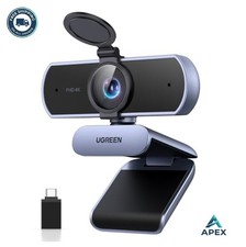4K Webcam 8MP CMOS USB A USB C Dual Microphone Privacy Cover Auto Focus Gray picture