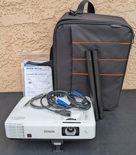 Epson VS410 LCD Portable Projector 4000 Lumens VGA Tested Works 50 Lamp Hrs Case picture