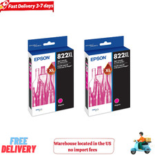 2 pack epson 822xl, magenta high-capacity ink cartridges picture