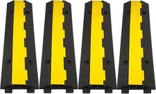 Cable Ramp 4 Pack 2 Channel 11000lbs axle Capacity Floor Cable Cord Protector, B picture