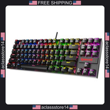 Redragon K552P mechanical gaming keyboard TKL 87 keys RGB backlight black picture