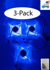 3-Pack: Enermax Twister 92mm x 25mm Blue LED 3pin 12V 0.4A PC Case Cooling Fan picture