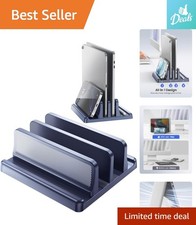 Elegant Vertical Laptop Stand in Dark Blue - Customizable for All Brands picture