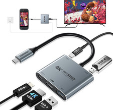 Guermok 5-In-1 USB-C Hub, Switch 2 Travel Dock, USBC to HDMI 4K60Hz Display picture
