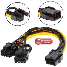 PCI Express 6 pin Female to Dual PCI-E 8( 6+2) pin Male GPU Power Cable Adaptor picture