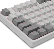Happy Balls Keycaps Backlit PBT Cherry MX Keycap Set Gray and White  picture