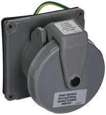 Hubbell Wiring Device-Kellems Pin and Sleeve Receptacle, 100A, 125/250V, Grey... picture