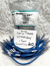 PANDUIT LOT of 20 UTPSP1BUY 1 Foot Blue TX6 PLUS CAT6 UTP Patch Cord picture