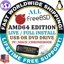 FreeBSD UNIX LIKE OS LATEST VERSIONS | USB/DVD/USB-C ADAPTER COMBOS | FAST SHIP picture
