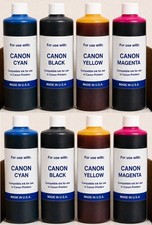 (8,000ml) NEW PREMIUM COMPATIBLE BULK INK REFILL FOR CANON PRINTERS C-Y-M-K picture
