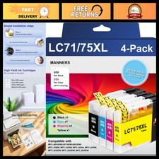 High-Quality Ink Cartridges Replacement for Brother MFC-J Series, 4 Pack, Black picture