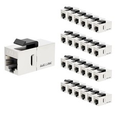 25 PCS 10Gbps CAT7 RJ45 Keystone Shielded Coupler Fits Cat7/6a/6/5e Cable picture