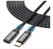 USB-C Extension Cable 16.5ft 5M 100W PD 20Gbps 4K Data Braided Cord picture