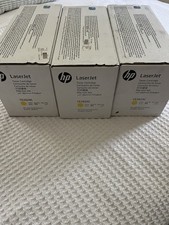 3 Genuine & Original NEW HP LaserJet Printer Toner Cartridge CE262AC Yellow picture