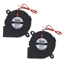 Diann 2pcs 5015 3D Printer DC 12V Brushless Blower Cooling Fan Turbine 12V-2pcs picture