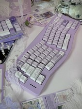 DIMIALICE Ergonomic Pastel Purple Creamy Thocky Mechanical Custom Keyboard Set picture