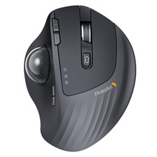 EM01 NL Wireless Trackball Mouse, Rechargeable Thumb Control, Gray picture