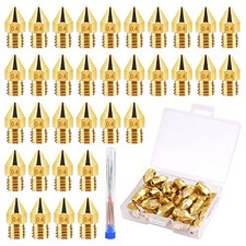 TUPARKA 40Pcs 0.4mm Ender 3 Nozzle Kit 3D Printer Nozzles MK8 Brass Extruder Noz picture