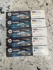 5 New Genuine HP 982X PageWide Cartridge Majenta Yellow Cyan High Yield Sealed picture