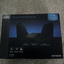 NETGEAR Nighthawk AX8 Tri-Band AX6600 Wi-Fi 6 Router RAX80 - Black (RAX70100NAS) picture