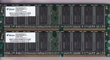 1GB 2x512MB PC3200 ELIXIR M2U51264DS8HC0G-5T DDR-400 DESKTOP RAM MEMORY KIT DDR1 picture