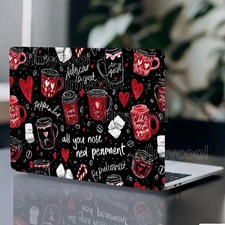 2 Pack Red Cup Coffee Heart Pattern PVC Laptop Case Sticker Scratch Resistant picture