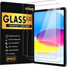AVOAR 2 Pack Screen Protector for iPad 11th A16 2025 & 10th Generation BLACK  picture