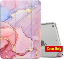 Case for iPad 9th/8th/7th Gen, Light Pink Gold Marble, Slim Design picture