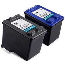 2pk Printronic For HP 56 57 Ink Cartridge C6656AN C6657AN Combo Pack picture