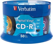 Digital Vinyl CD-R 700MB 52X Recordable Discs, 50 Pack Blank Media Recording picture
