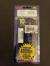 USB 2.0 High-Speed Cable QVS 10 Ft - Type 