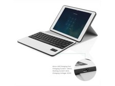Aukey KM-B4 Bluetooth Ultra Slim Folio Leather Keyboard Stand Case for iPad Air  picture