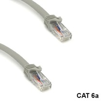 KNTK Gray 100ft Cat6a UTP Patch Cable 24AWG Panel Router Ethernet RJ45 Network picture