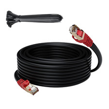 Cat 6E Cat 7 Outdoor Ethernet Cable 60 Ft, 10Gbps Heavy-Duty Shielded picture