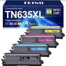 Brother TN635XL TN635 Toner Cartridge Set 4 Pack HL-L8430CDW MFC-L8970CDW picture