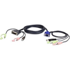 ATEN 1.8M USB VGA to DVI-A KVM Cable with Audio picture