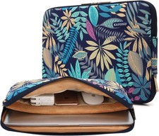 Water-Resistant Canvas Sleeve Case Bag for 15-15.6 Inch Laptop, Forest Series Bl picture