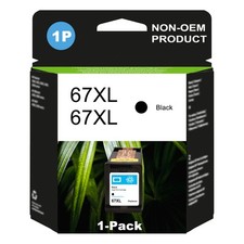 1PK 67XL Black High-Yield Ink Cartridge for HP DeskJet 1255 2700 4100 Envy 6000 picture