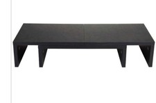 Dual Monitor Stand Laptop Riser Desktop Organizer Black Adjustable Length picture