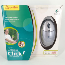 NEW in Box Logitech Cordless Click: Wireless Optical Mouse 2003 Fast RF Optical picture