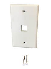 Steren 310-201WH White 1 Port Keystone Faceplate picture