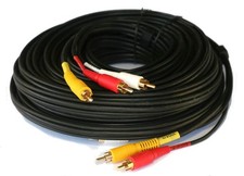 Dual RCA Audio Single Video Cable 50FT Steren 206-288 picture