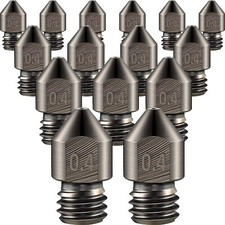 15PCS 0.4mm /1.75mm Hardened Steel Nozzle Kit Extruder 3D Printer Mk8 All Metal picture