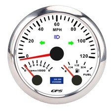 3 in Speedometer Tachometer Fuel Gauge Universal Fit for RV Boat Truck with 7 Co picture