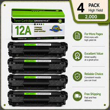 4 PCS Q2612A For HP 12A Toner Cartridge LaserJet 1020 1018 1010 1012 3050 3020 picture